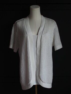 Northern Traditions | Short Sleeve Open-Front Crochet Shrug